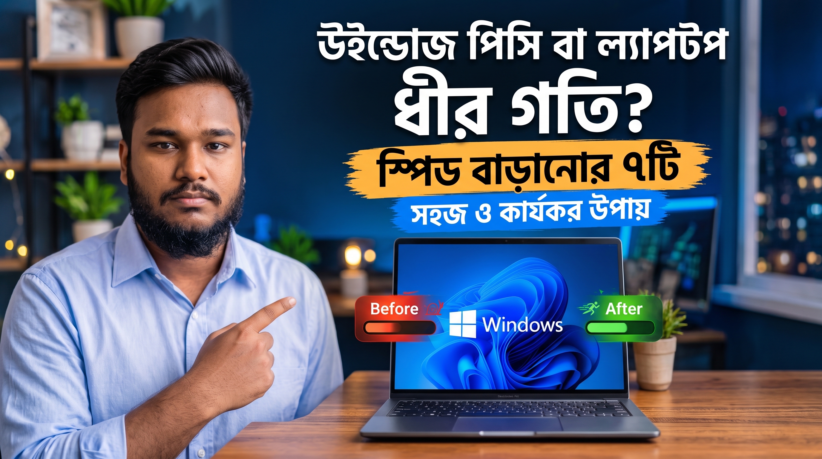 উইন্ডোজ পিসি বা ল্যাপটপ স্লো? স্পিড বাড়ানোর ৭টি সহজ ও কার্যকর উপায়